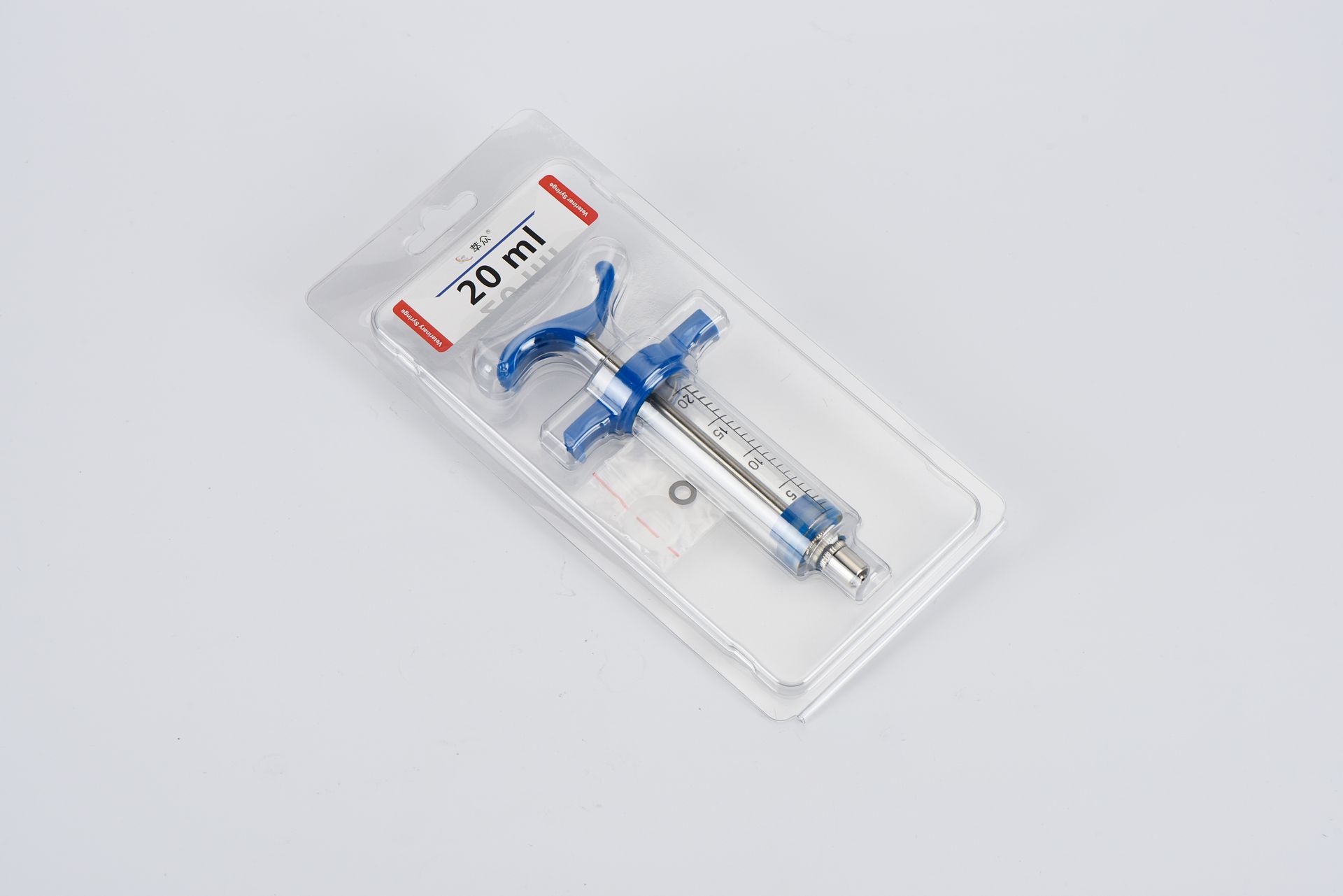 20ml Blue TPX Plastic Reusable Adjustable Veterinary Syringe for Livestock Diagnosis & Injection - Image 5
