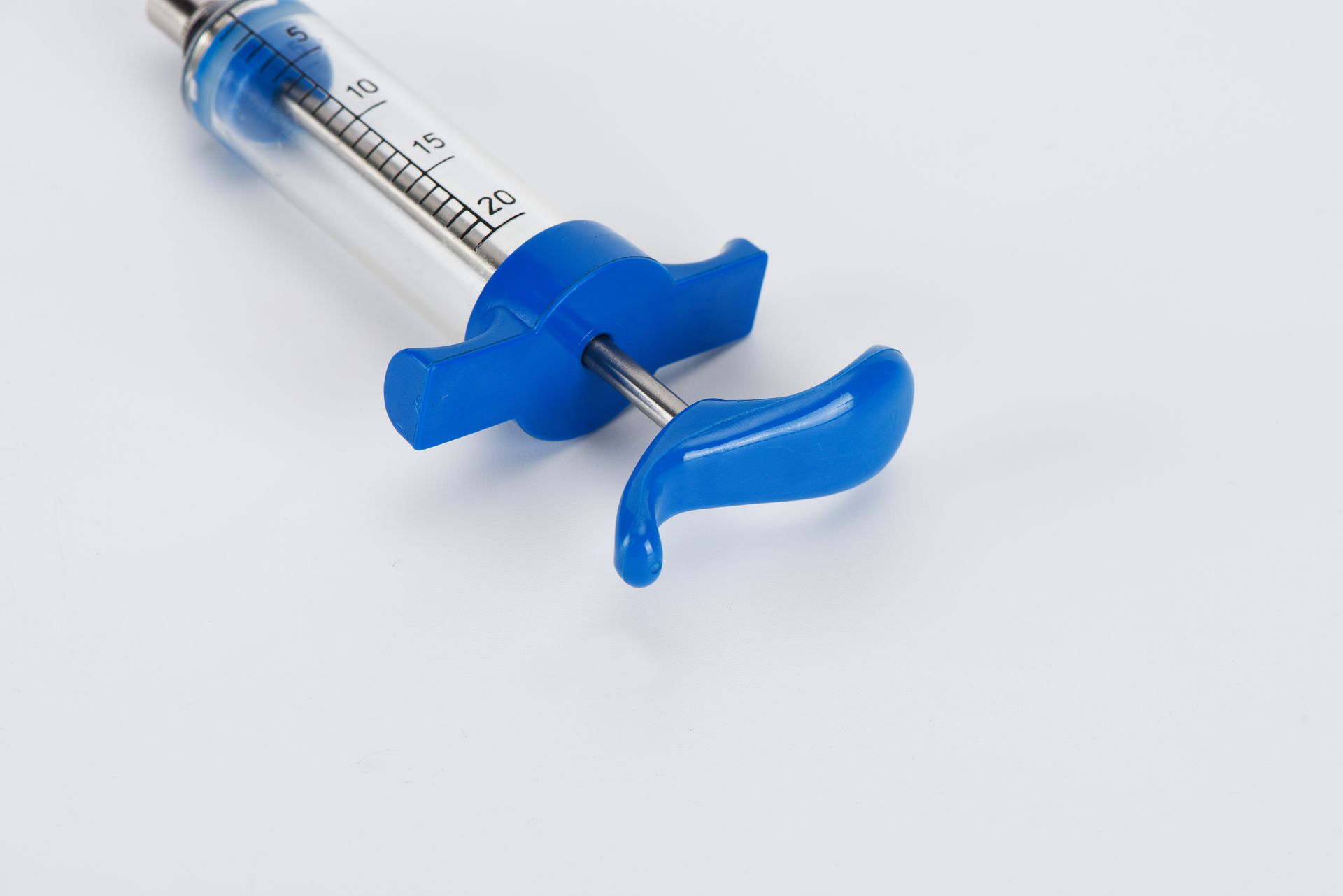 TPX Blue Plastic Steel Veterinary Syringe - Image 2