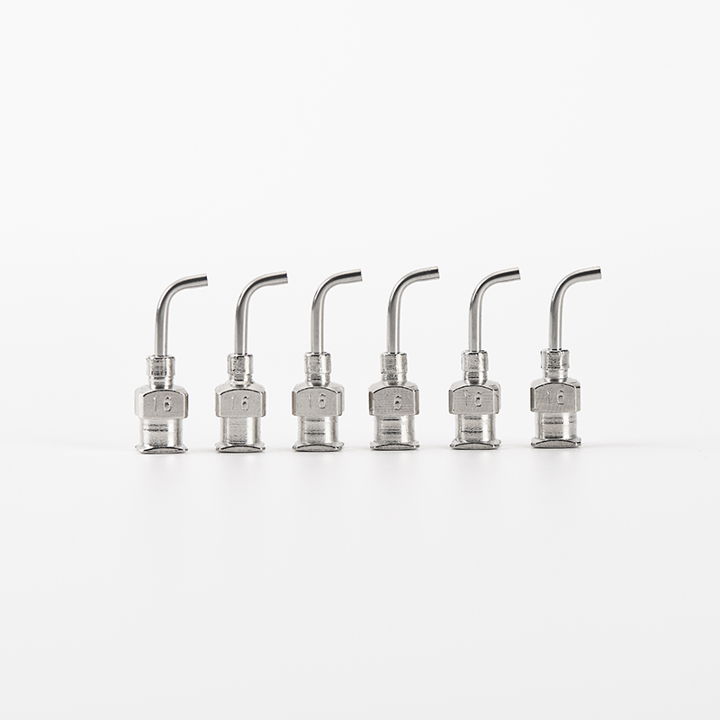 Customized SUS304 Stainless Steel Dispensing Needle 60 Degree Bent Nickel Plated Brass Nozzle Holder for Industrial Glue - Image 2